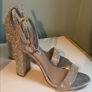 Silver Sparkly Rhinestone Heels